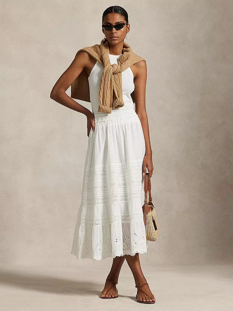 POLO RALPH LAUREN | Midi falda | Blanco