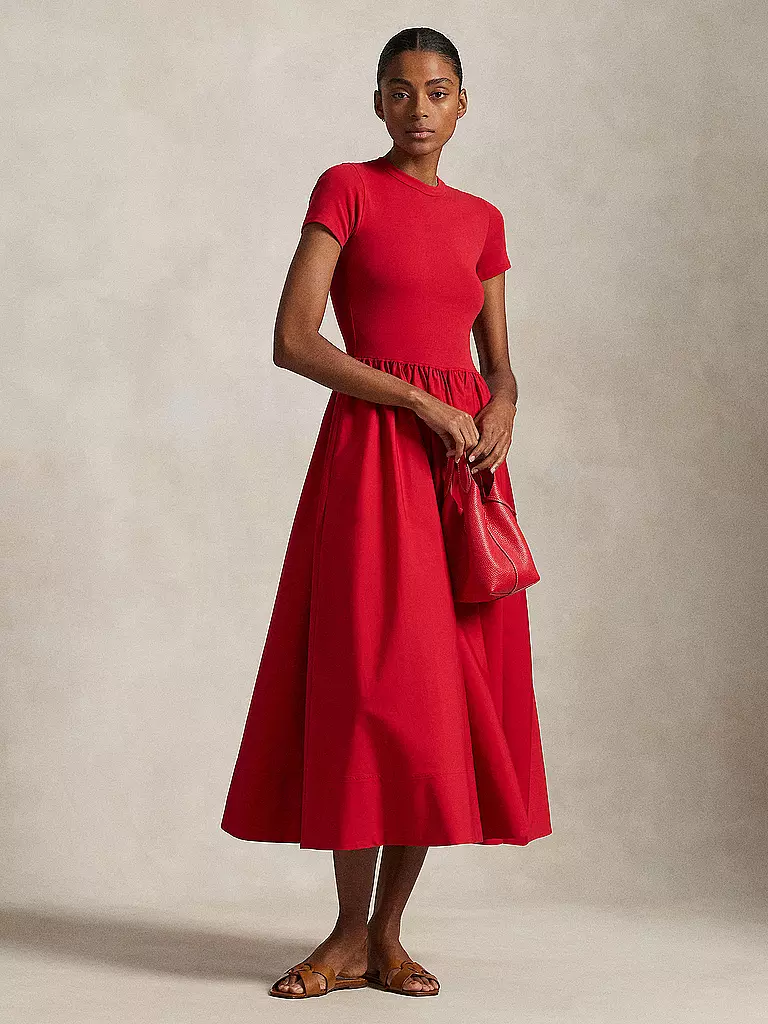 POLO RALPH LAUREN | Midikleid  | Rojo