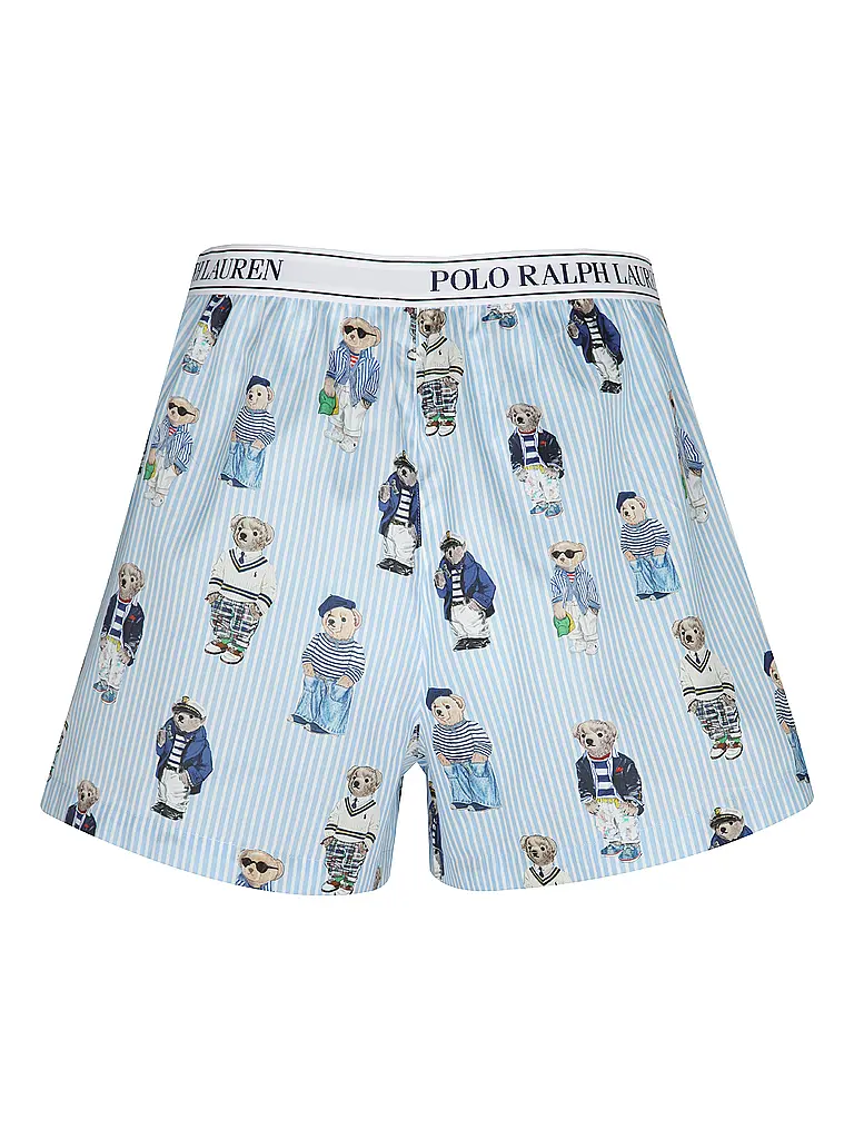 POLO RALPH LAUREN | Nombre del producto: Pantalones cortos de pijama
Marca: POLO RALPH LAUREN
Color: celeste
Categorías: Moda,Mujer

Material: Algodón
Diseño: Logo,Rayas
Largo (pantalones): Cortos
Estilo: Casual
Altura de la cintura: Tiro medio | Azul claro