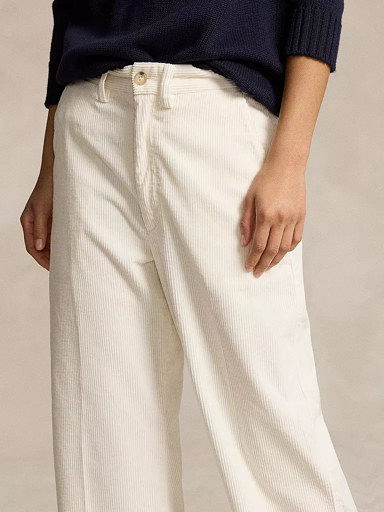 POLO RALPH LAUREN | Pantalón de pana 7/8 | Blanco