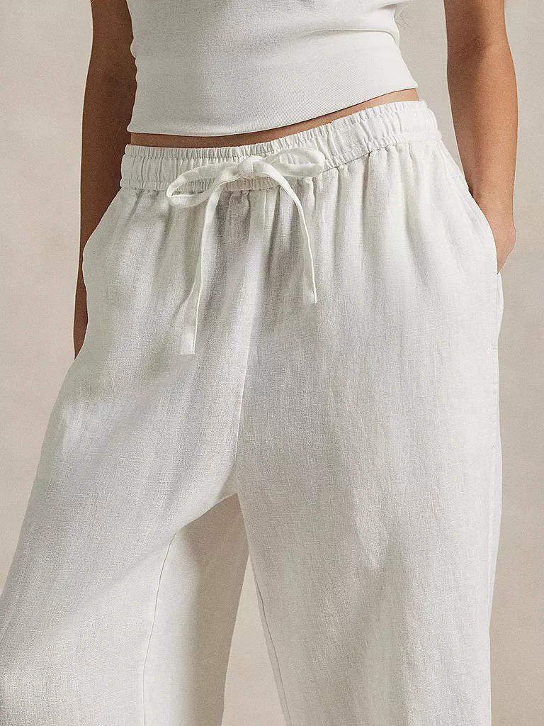 POLO RALPH LAUREN | Pantalones de lino 7/8 | Blanco