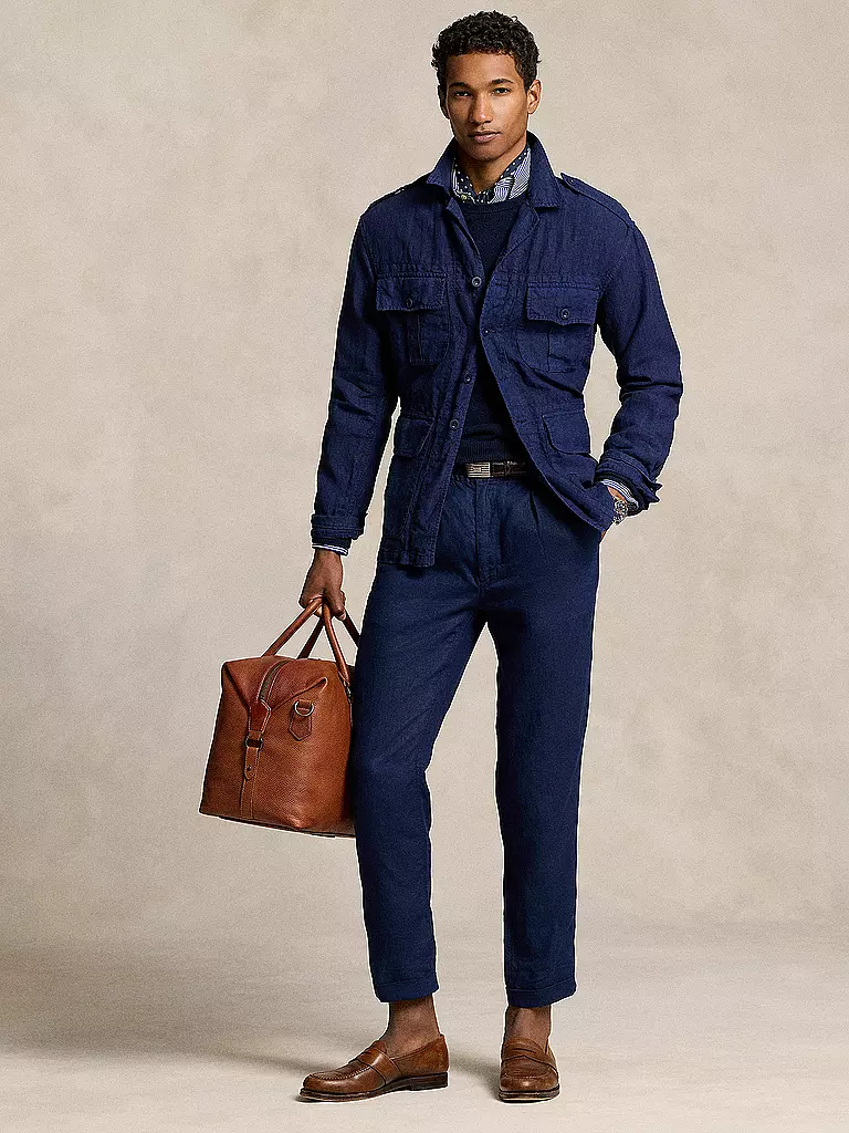 POLO RALPH LAUREN | Pantalones de lino | Azul oscuro