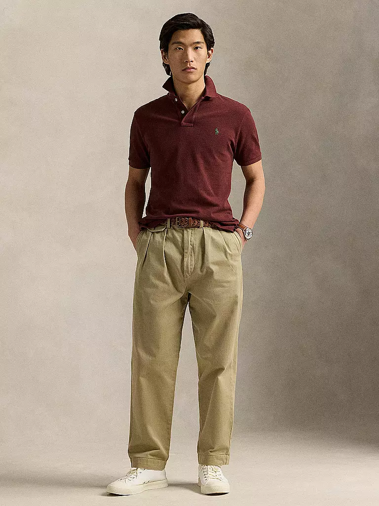 POLO RALPH LAUREN | Polo Custom Slim Fit | Rojo oscuro
