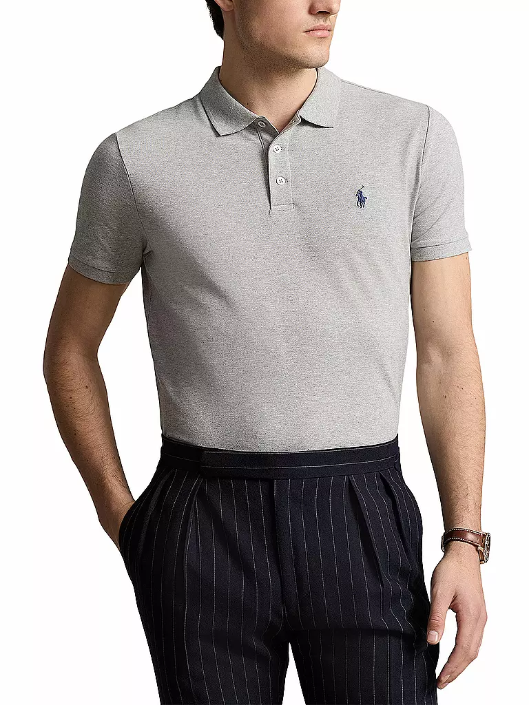POLO RALPH LAUREN | Polo Custom Slim Fit | Gris claro
