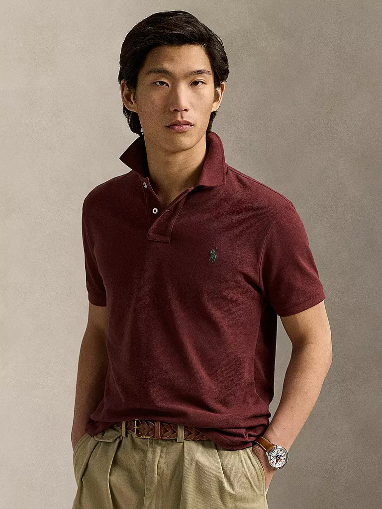 POLO RALPH LAUREN | Polo Custom Slim Fit | Rojo oscuro