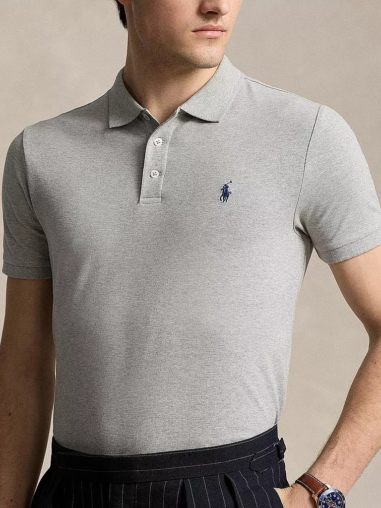 POLO RALPH LAUREN | Polo Custom Slim Fit | Gris claro