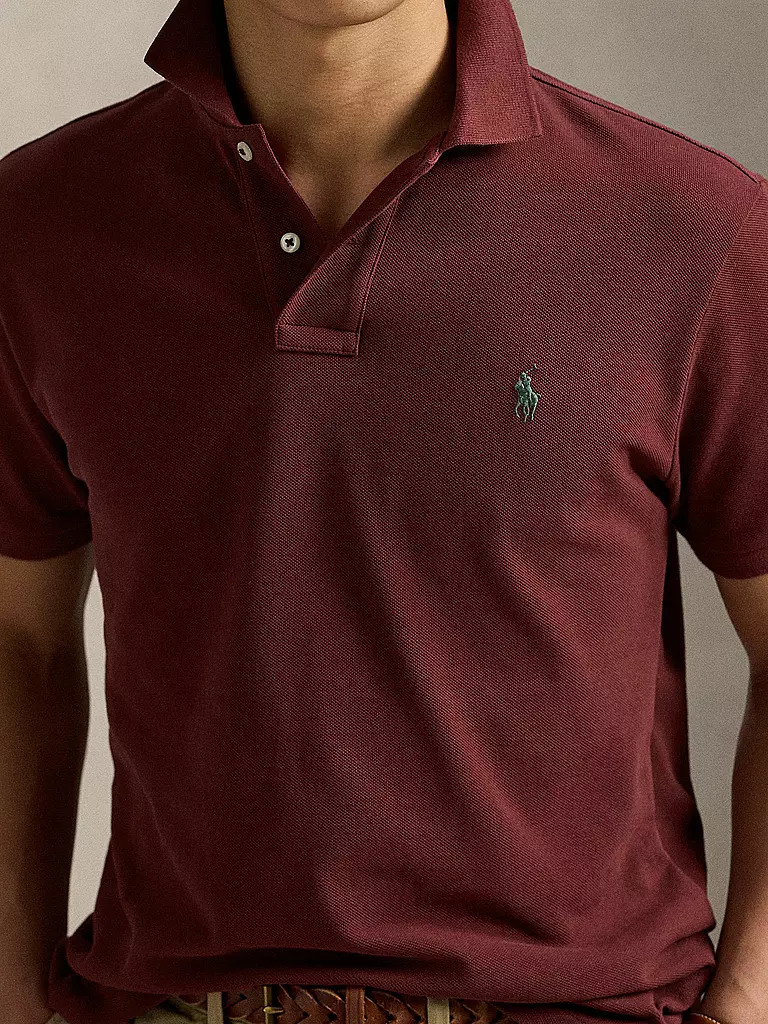 POLO RALPH LAUREN | Polo Custom Slim Fit | Rojo oscuro