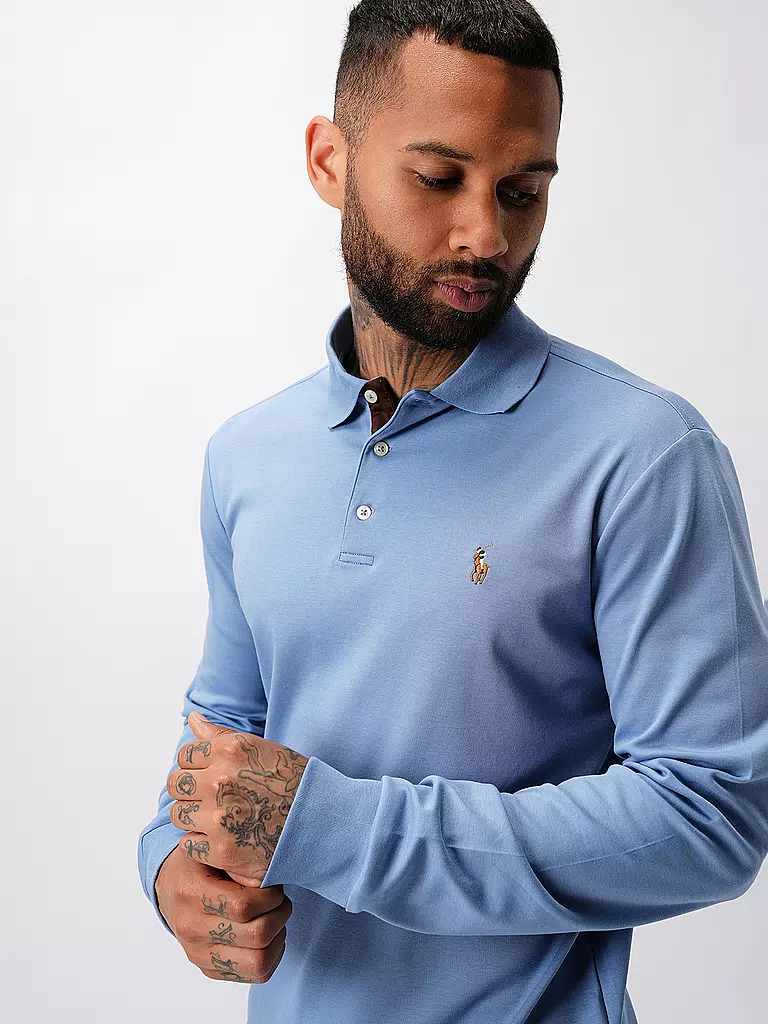 POLO RALPH LAUREN | Poloshirt Custom Slim Fit | Azul claro