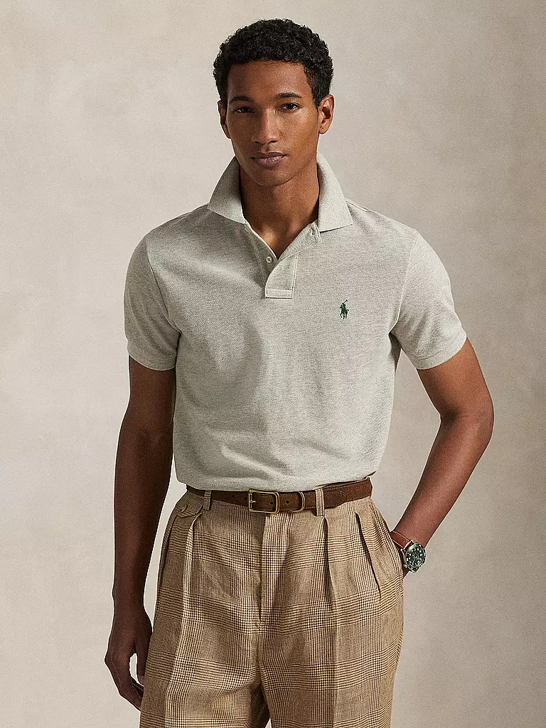 POLO RALPH LAUREN | Poloshirt Custom Slim Fit | Gris claro