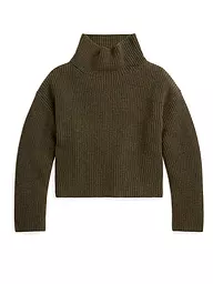 POLO RALPH LAUREN | Rollkragenpullover Cropped Fit | Oliva