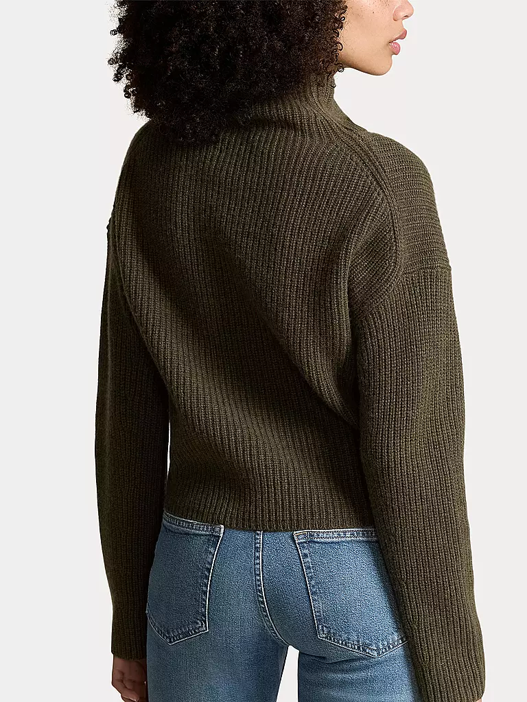 POLO RALPH LAUREN | Rollkragenpullover Cropped Fit | Oliva