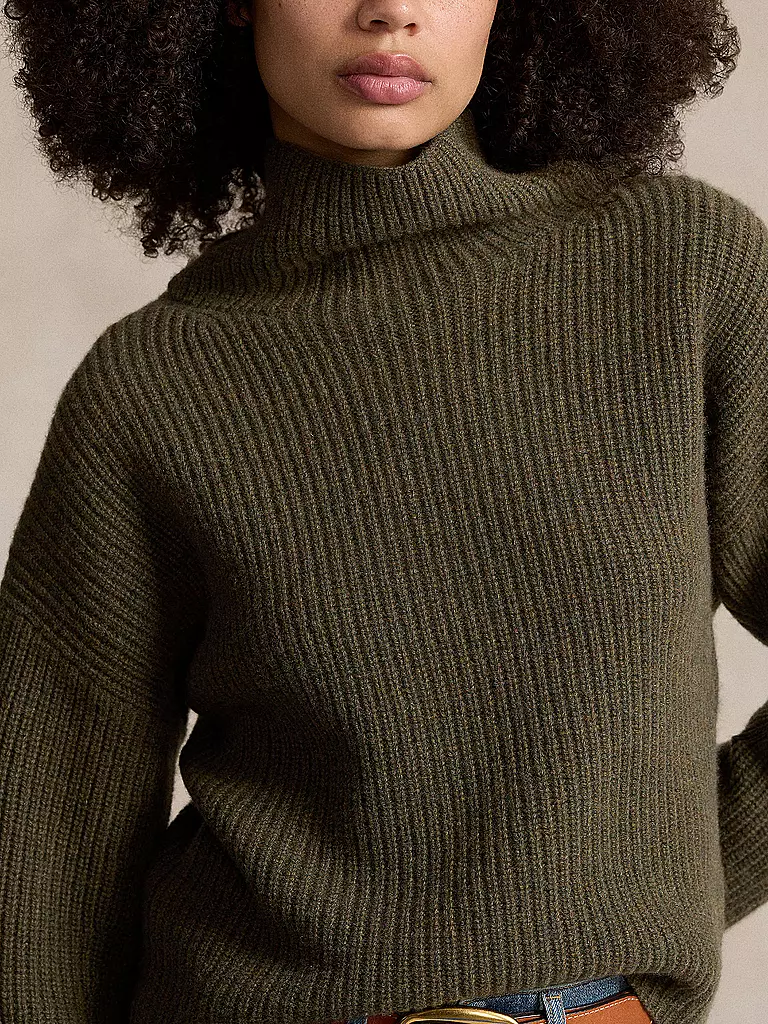 POLO RALPH LAUREN | Rollkragenpullover Cropped Fit | Oliva