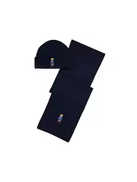 POLO RALPH LAUREN | Set de regalo gorro y bufanda | Azul oscuro