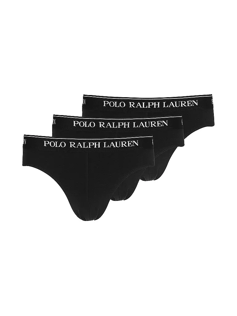 POLO RALPH LAUREN | Slip paquete de 3 negro | Negro