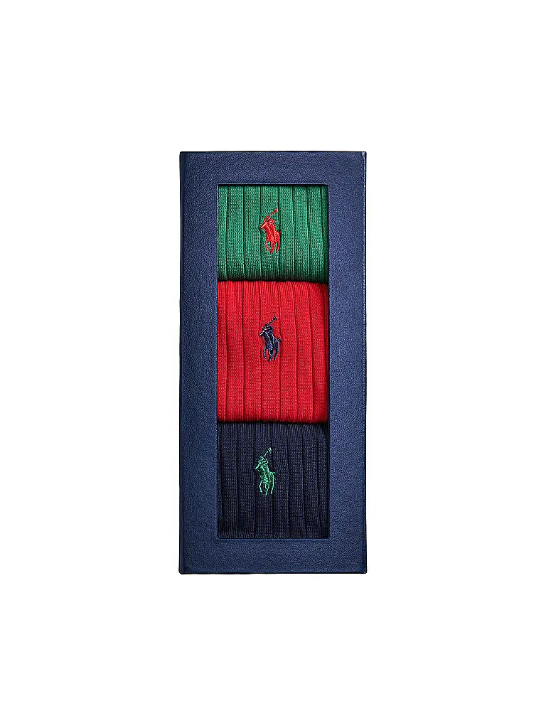 POLO RALPH LAUREN | Socken 3er Pkg. green / red / navy | Multicolor