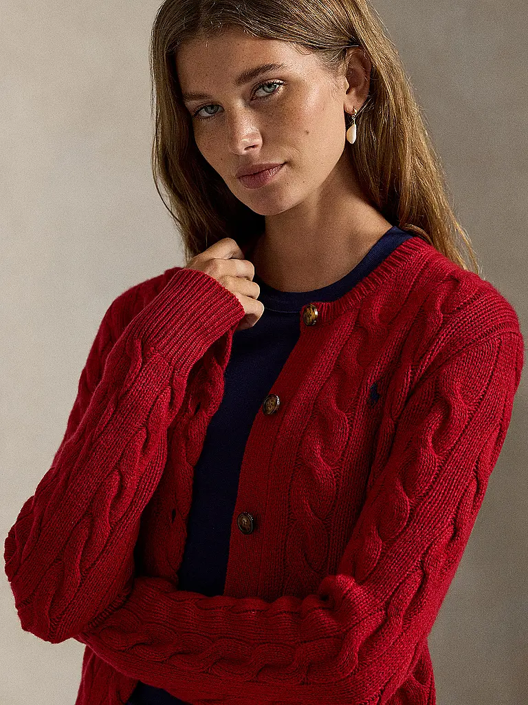 POLO RALPH LAUREN | Strickjacke | Rojo oscuro