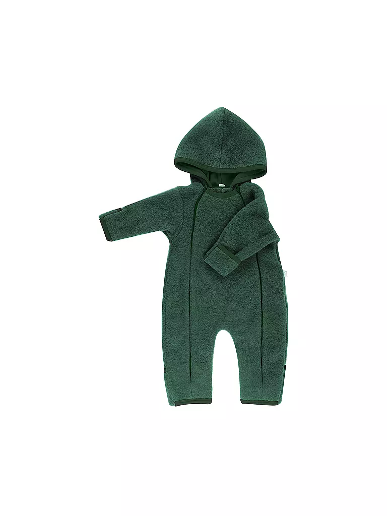 POPOLINI | Baby Wollfleece Overall | Verde oscuro