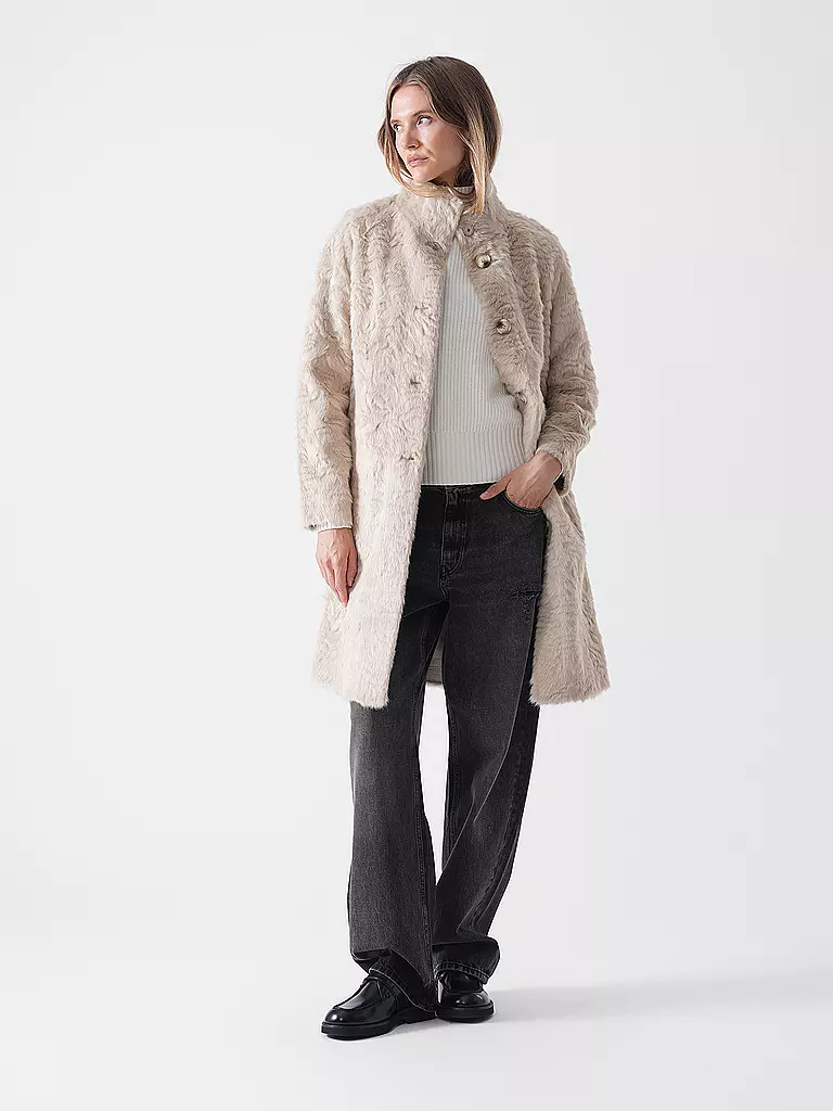 PRIDE TO BE | Abrigo con aspecto de piel DINA | Beige