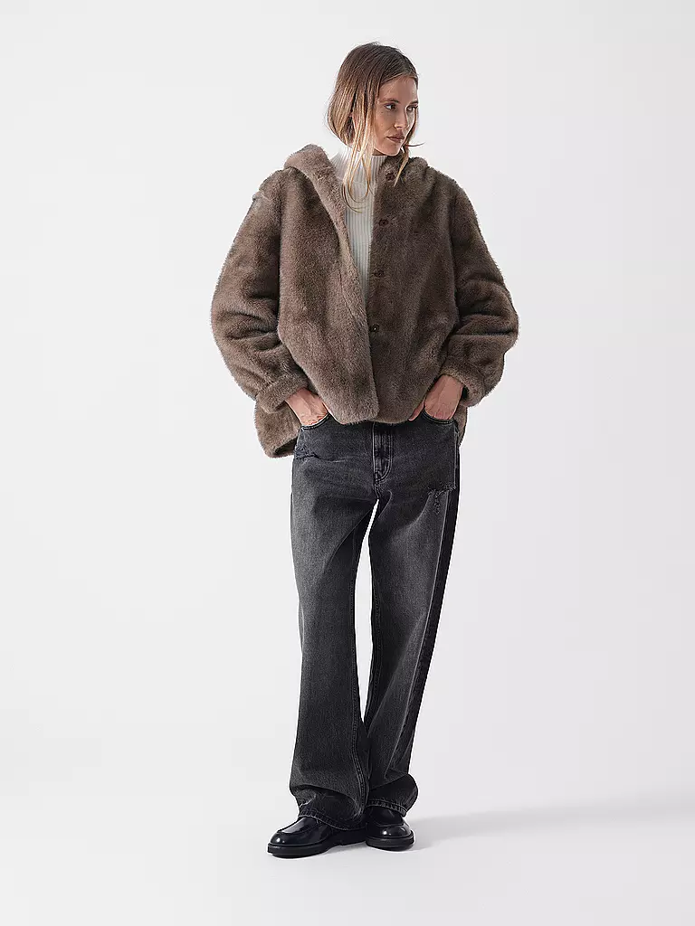 PRIDE TO BE | Chaqueta con aspecto de piel HOVY | Marrón