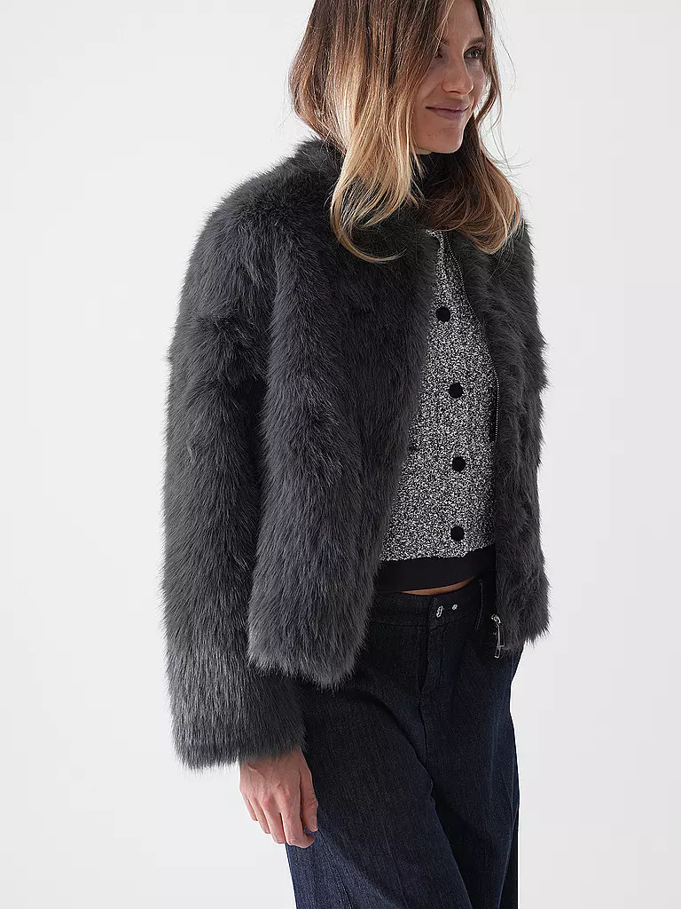 PRIDE TO BE | Chaqueta de imitación de piel DANJA | Gris