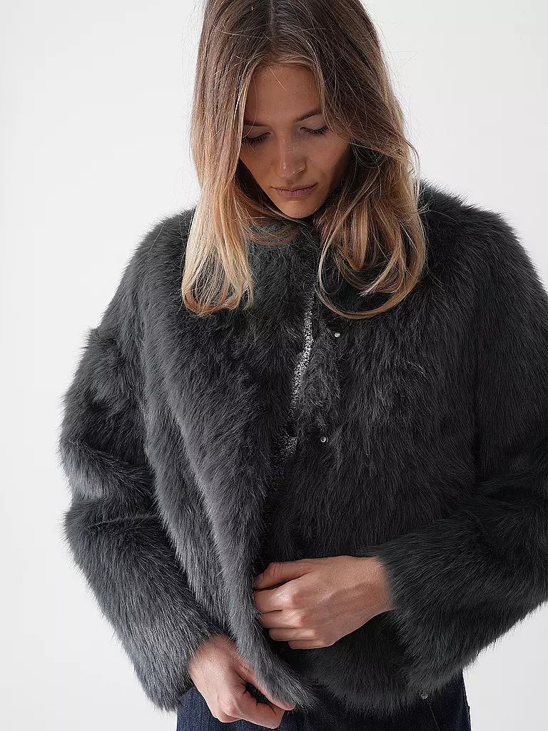 PRIDE TO BE | Chaqueta de imitación de piel DANJA | Gris