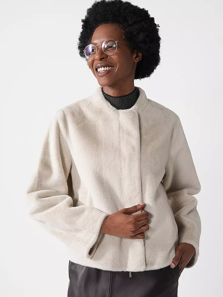 PRIDE TO BE | Jacke in Felloptik DANJA | Crema