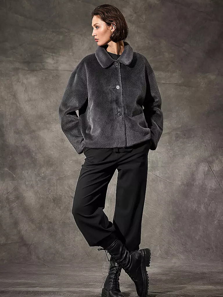 PRIDE TO BE | Jacke in Felloptik DARIA | Gris