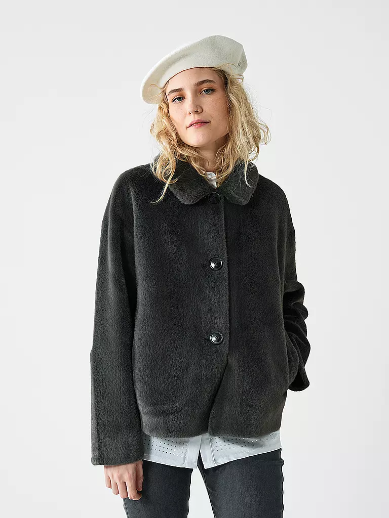 PRIDE TO BE | Jacke in Felloptik DARIA | Gris