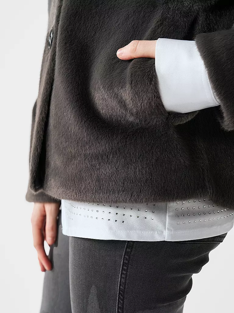 PRIDE TO BE | Jacke in Felloptik DARIA | Gris