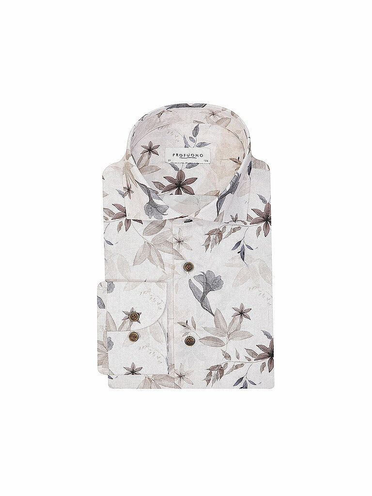 PROFUOMO Camisa de vestir Slim Fit beige