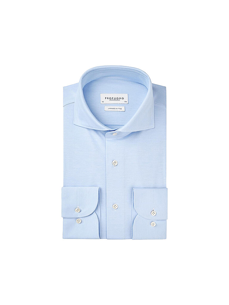 PROFUOMO Camisa Japanese Knit azul claro