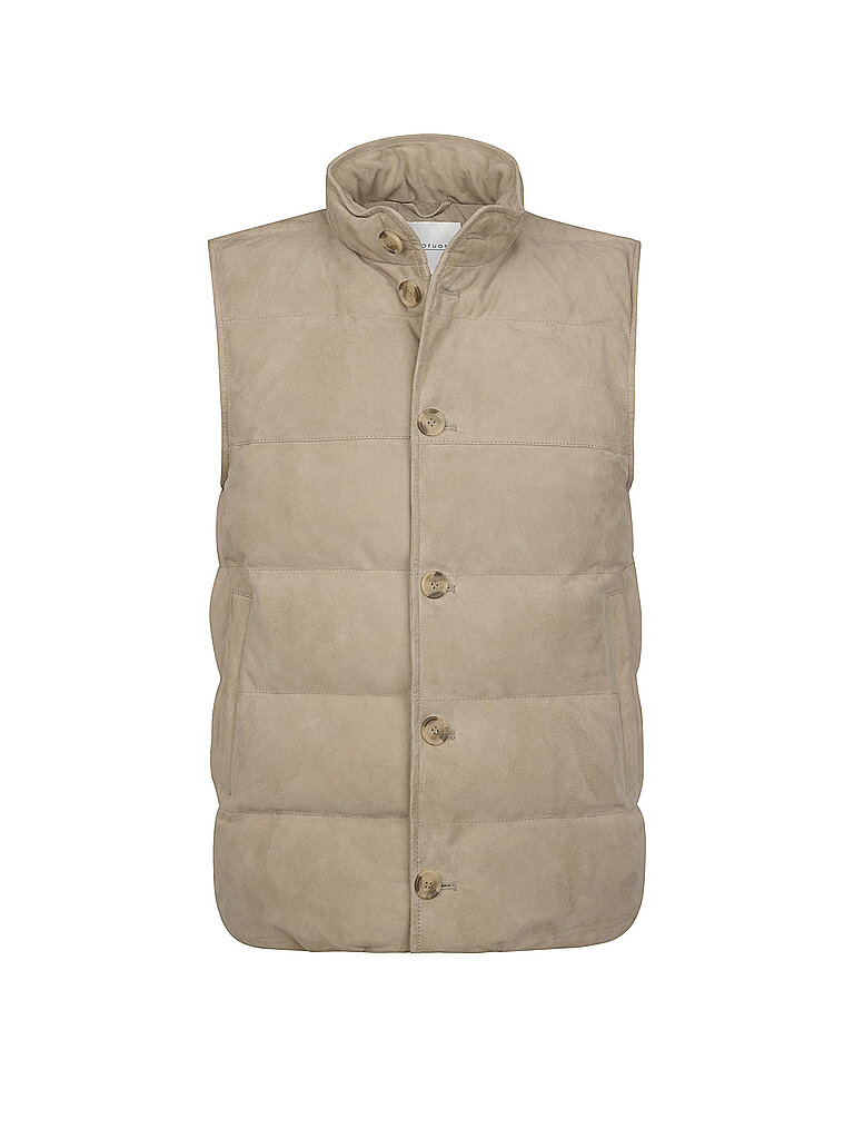 Chaleco acolchado beige 52