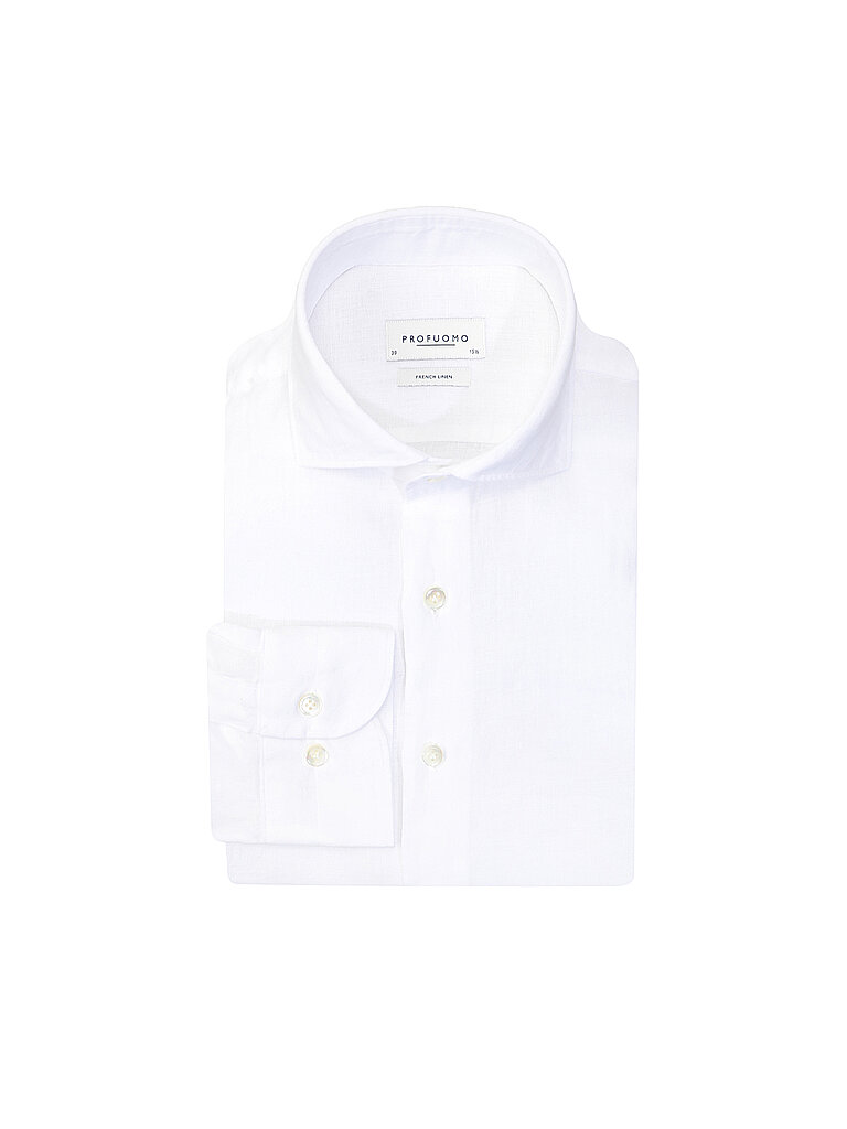 Profuomo Camisa de lino blanco 43
