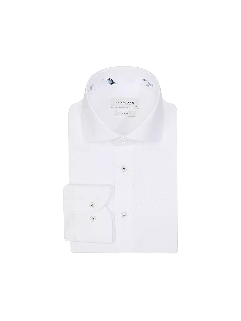 PROFUOMO | Camisa de vestir Slim Fit | Blanco