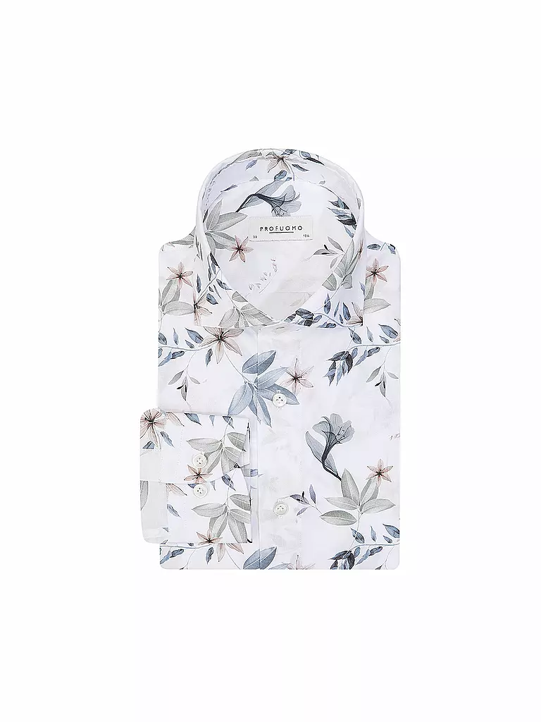 PROFUOMO | Camisa de vestir Slim Fit | Blanco