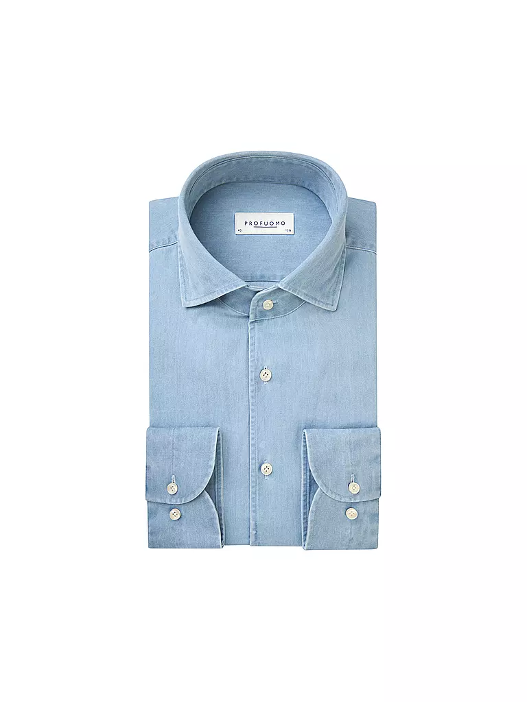 PROFUOMO | Camisa de vestir Slim Fit | Azul