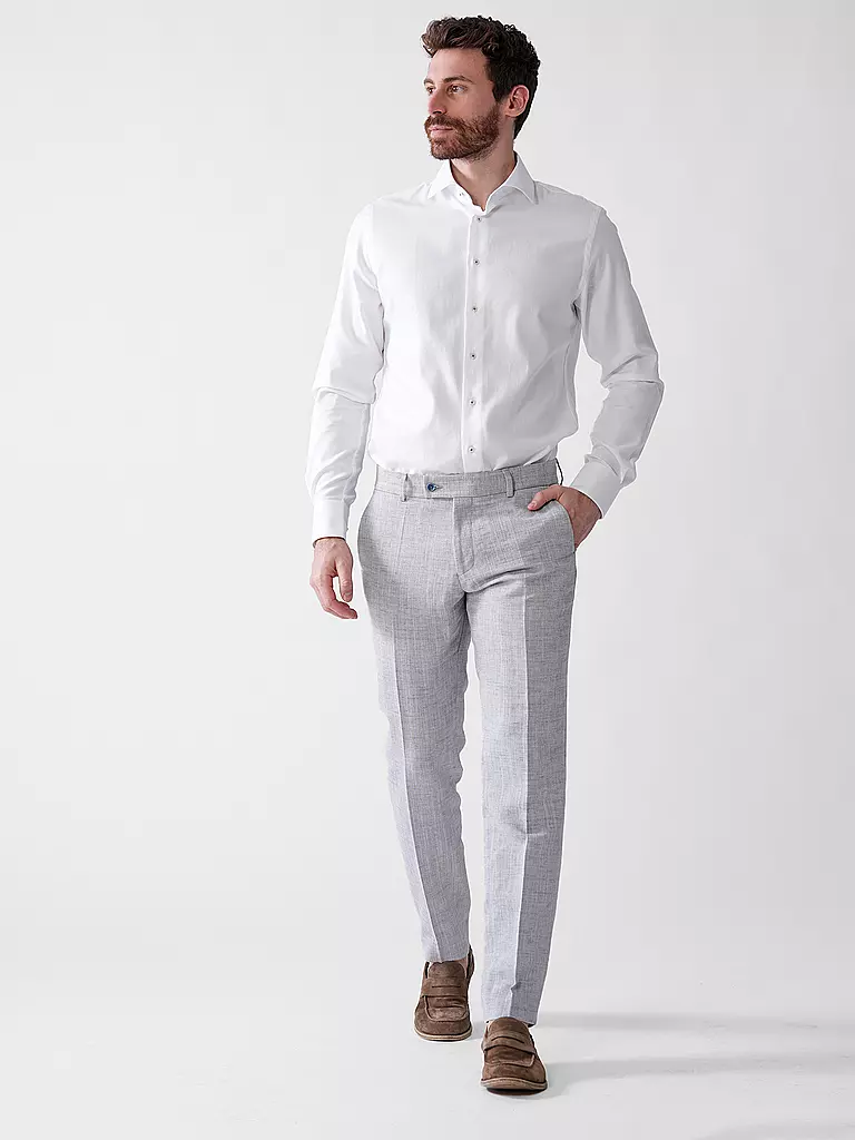 PROFUOMO | Camisa de vestir Slim Fit | Blanco