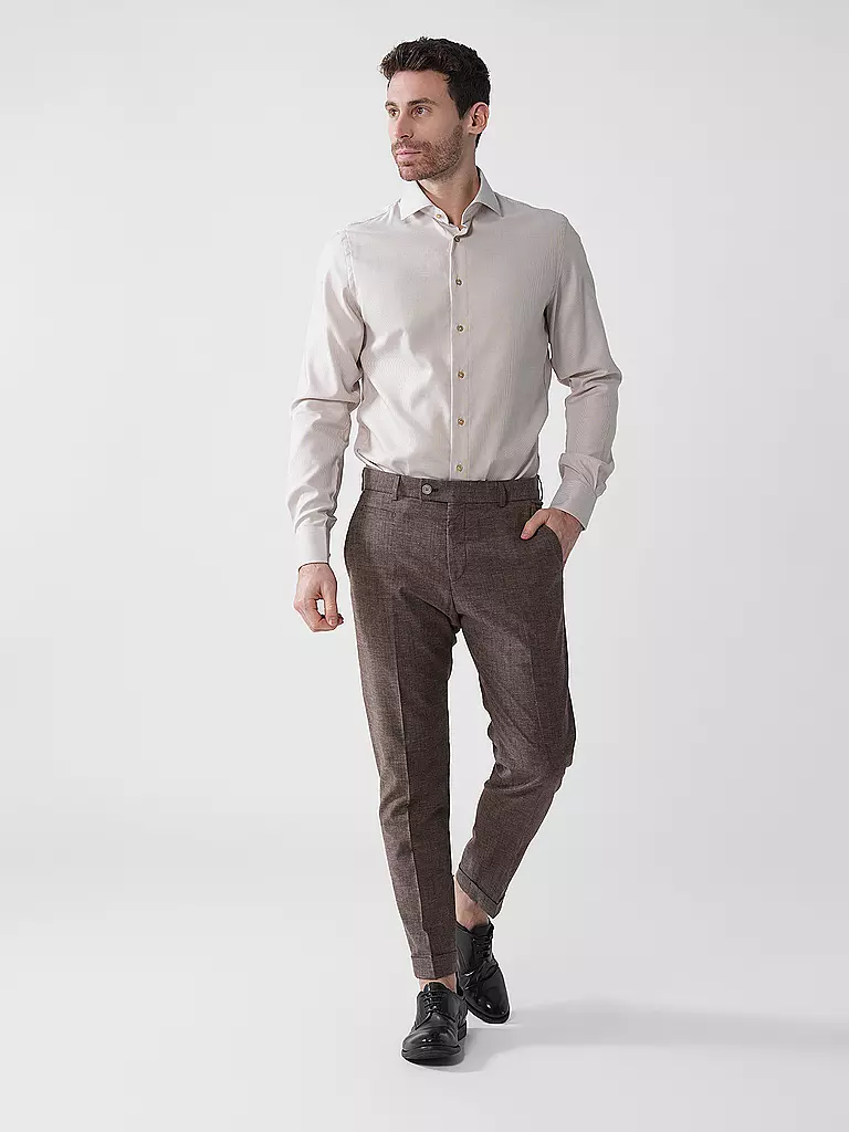 PROFUOMO | Camisa de vestir Slim Fit | Beige