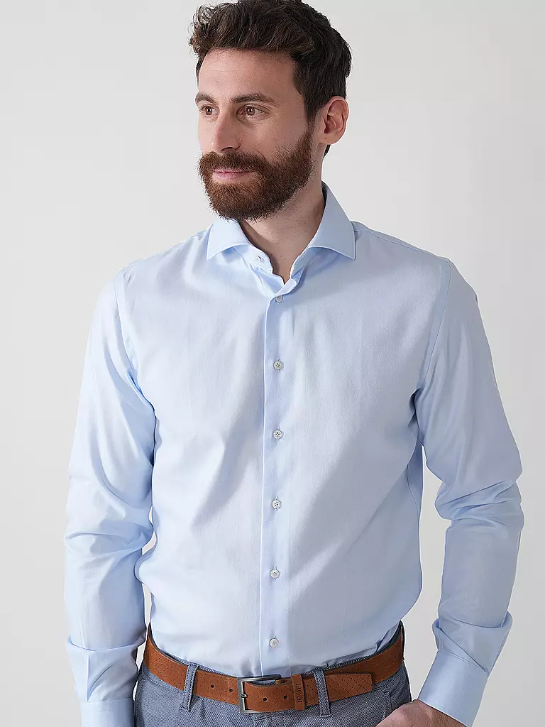 PROFUOMO | Camisa de vestir Slim Fit | Azul claro
