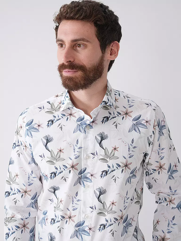 PROFUOMO | Camisa de vestir Slim Fit | Blanco