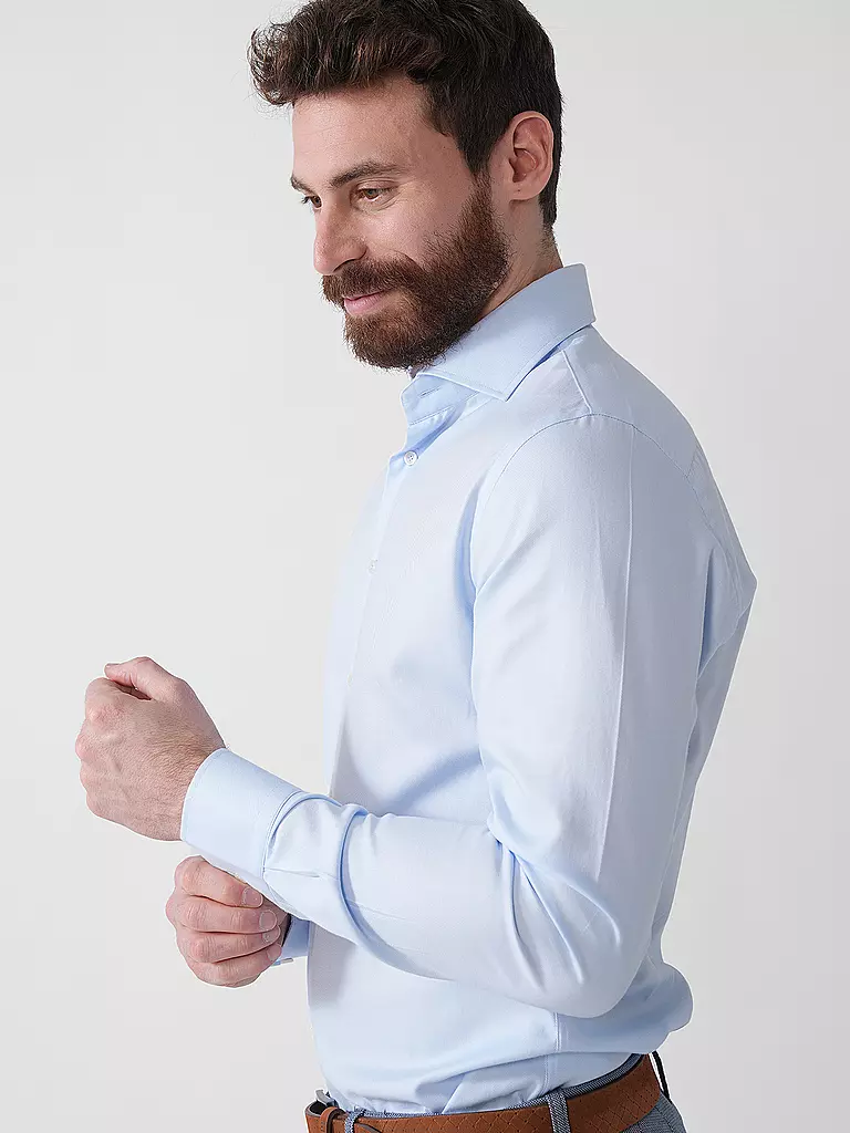 PROFUOMO | Camisa de vestir Slim Fit | Azul claro