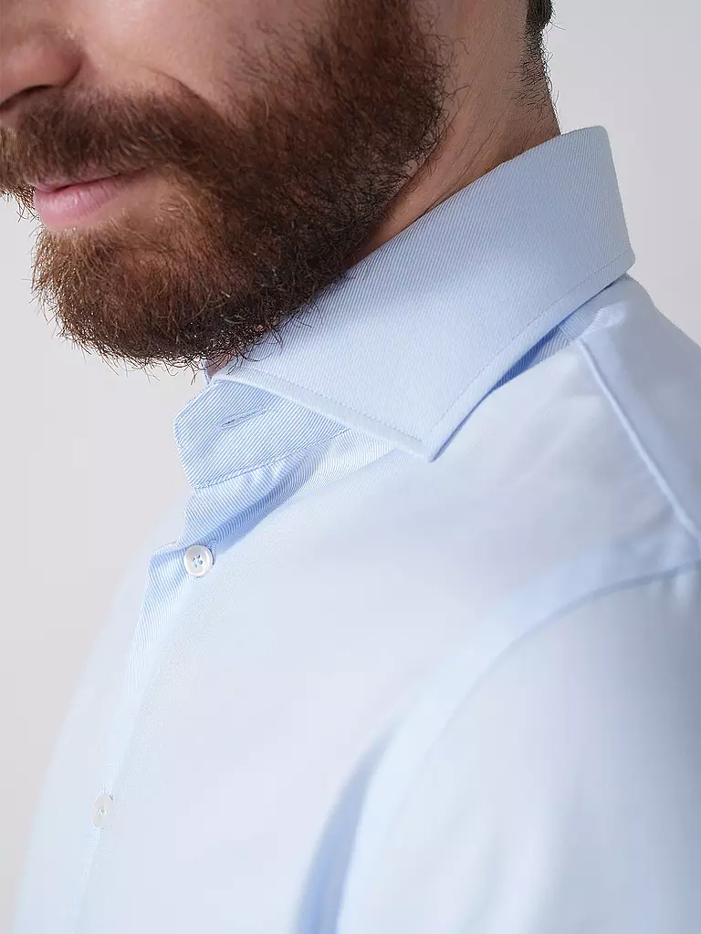 PROFUOMO | Camisa de vestir Slim Fit | Azul claro