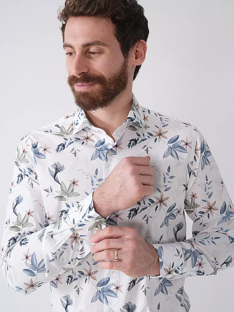 PROFUOMO | Camisa de vestir Slim Fit | Blanco