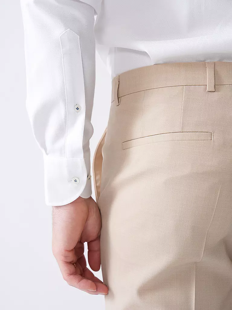 PROFUOMO | Camisa de vestir Slim Fit | Blanco