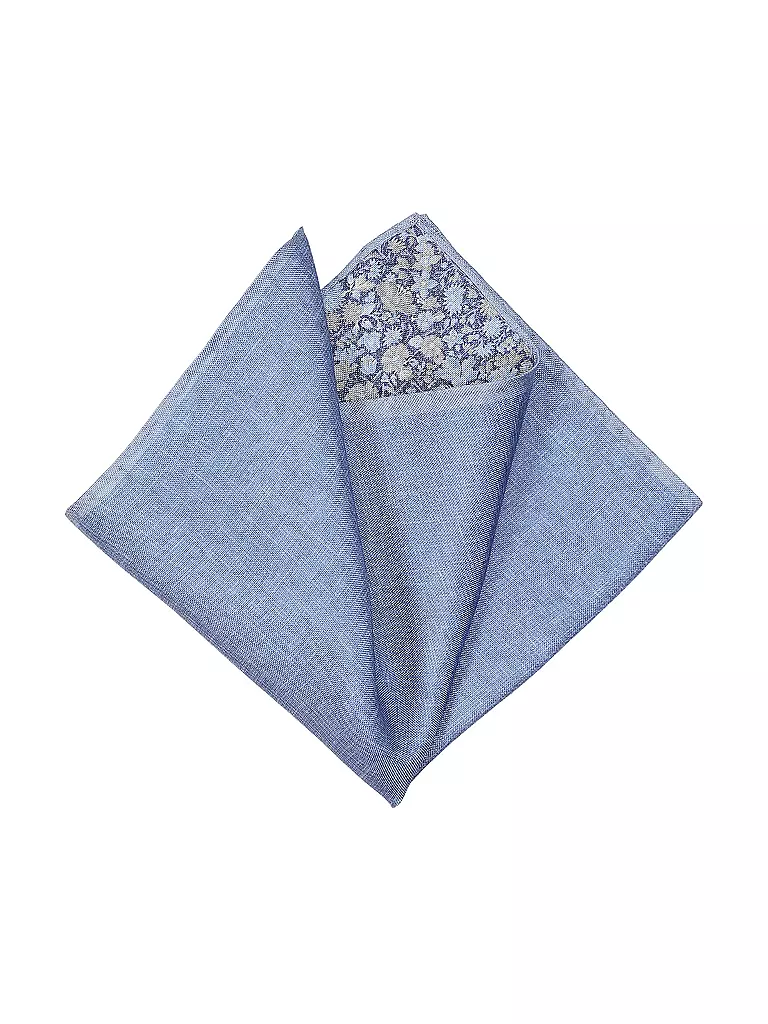 PROFUOMO | Pañuelo de bolsillo de seda | Azul