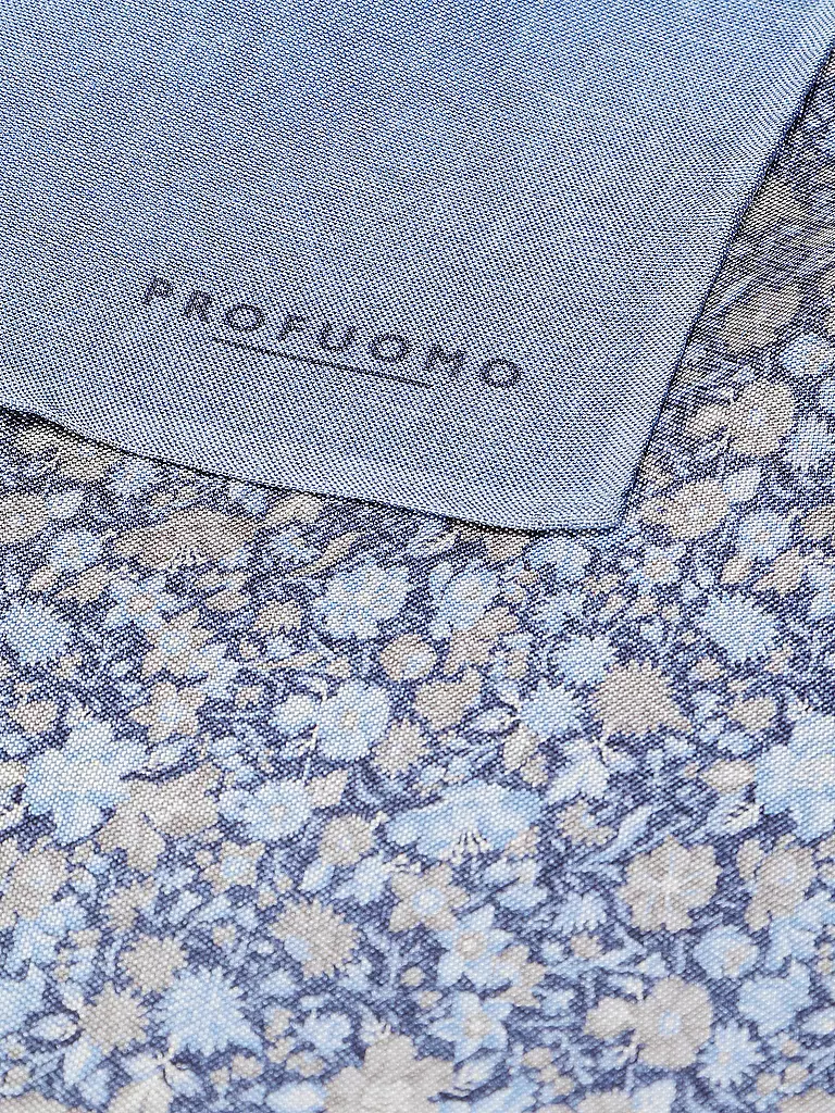 PROFUOMO | Pañuelo de bolsillo de seda | Azul