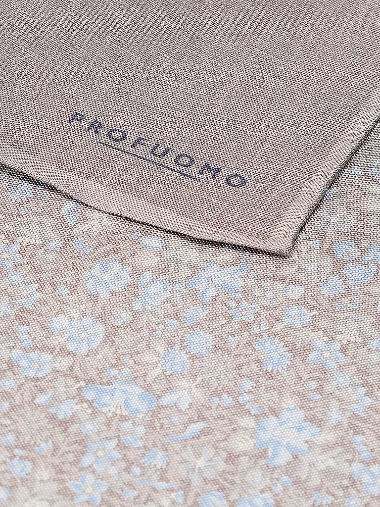 PROFUOMO | Pañuelo de bolsillo de seda | Marrón