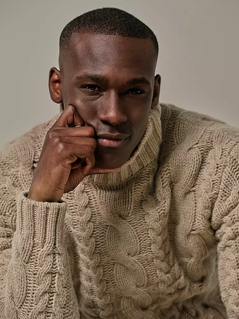 PROFUOMO | Rollkragenpullover | Marrón