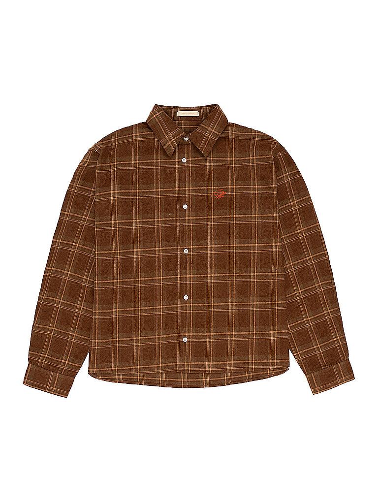Camisa de franela corte regular TIMBERER marrón XXL