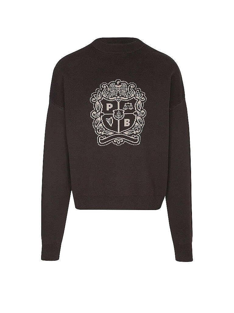 PROHIBITED Nombre del producto: Pullover EMBLEM KNIT marrón